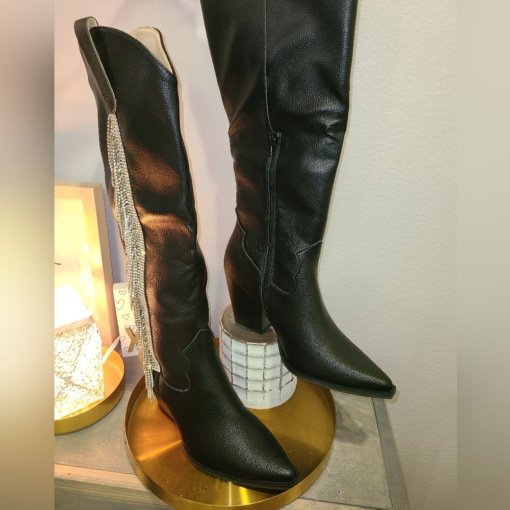 Vici | Oasis Society | Rhinestone Fringe Western Boots NWT - Picture 8 of 11